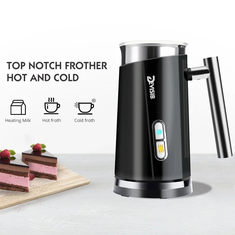 3 in 1 Electric Milk Frother 300Ml Automatic Hot and Cold Foam Maker for Coffee Latte Cappuccino Macchiato Hot Chocolate