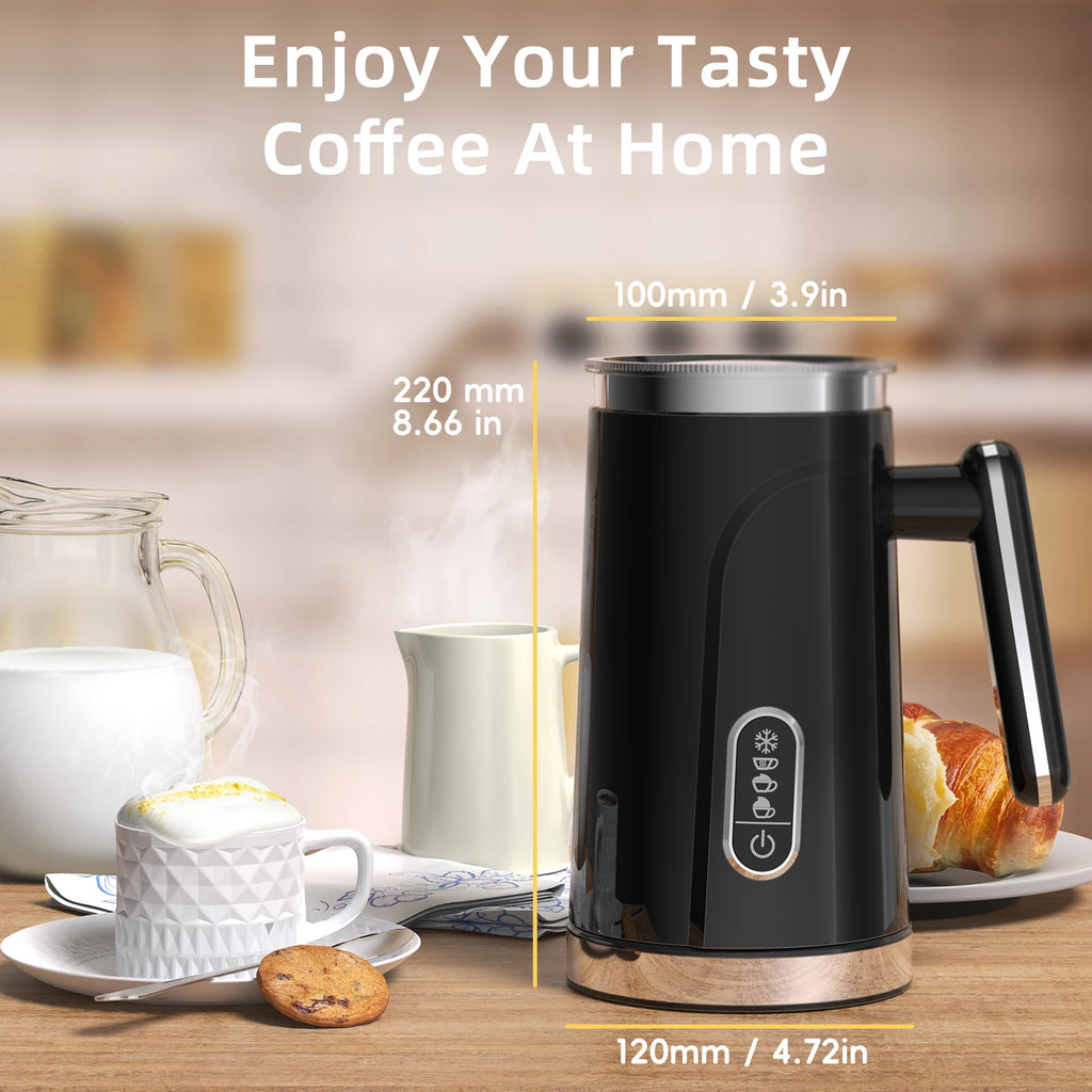 ,4 in 1 Automatic Hot and Cold Milk Frother Warmer for Latte, Foam Maker, Hot Chocolates, Cappuccino