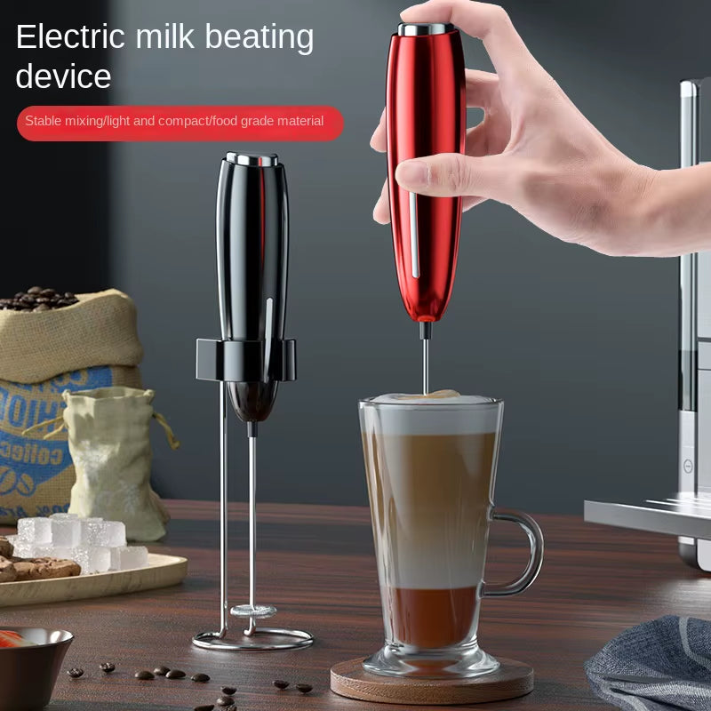 Handheld Milk Frother Kitchen Powerful Electric Foam Maker with Stand Battery Powered Foamer Blender Drink Mixer for Coffee